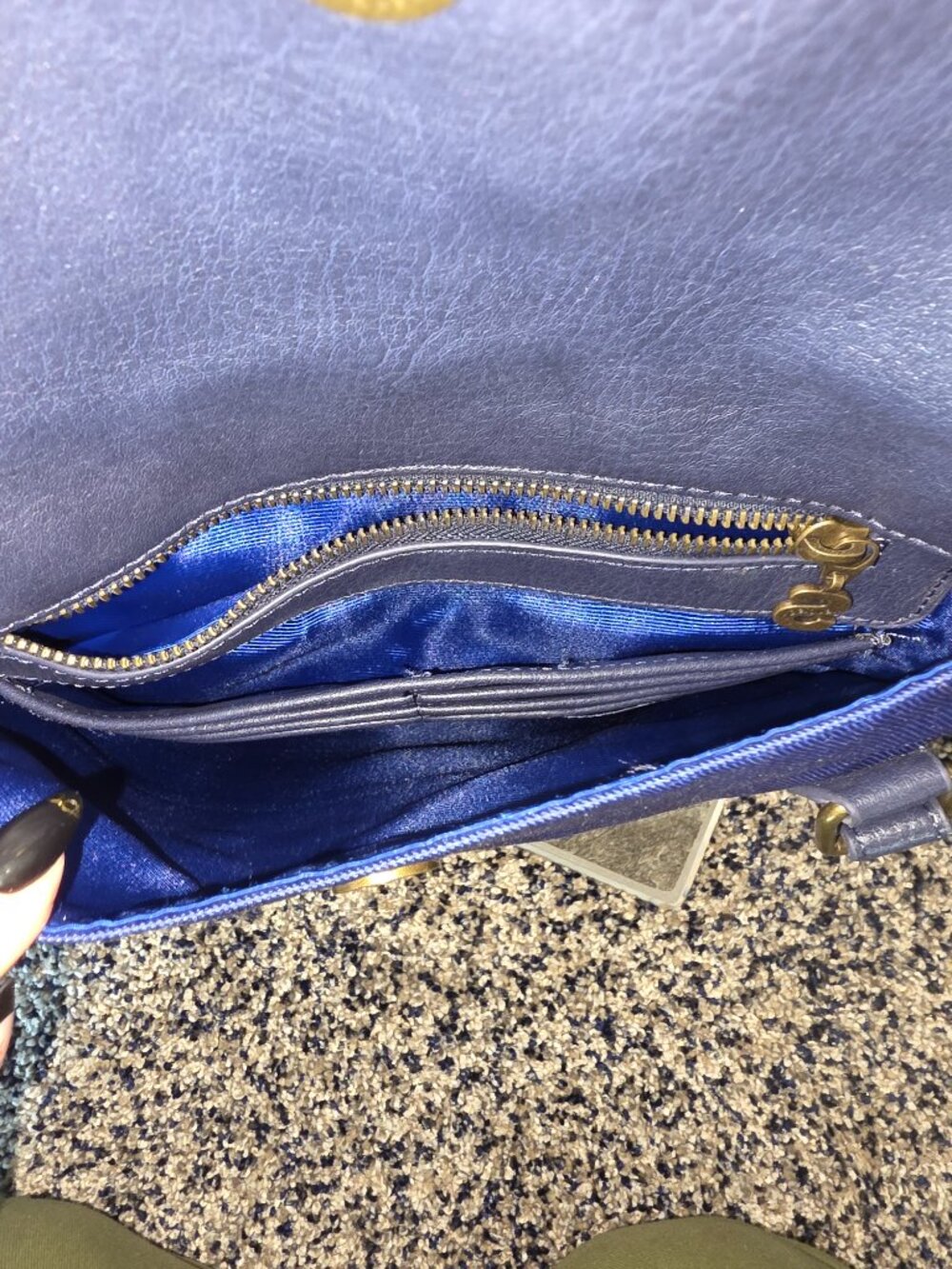 Desigual Birdpalm Loverty Blue Embroidered Sequin Hobo Bag Floral ✨ - Picture 8 of 13